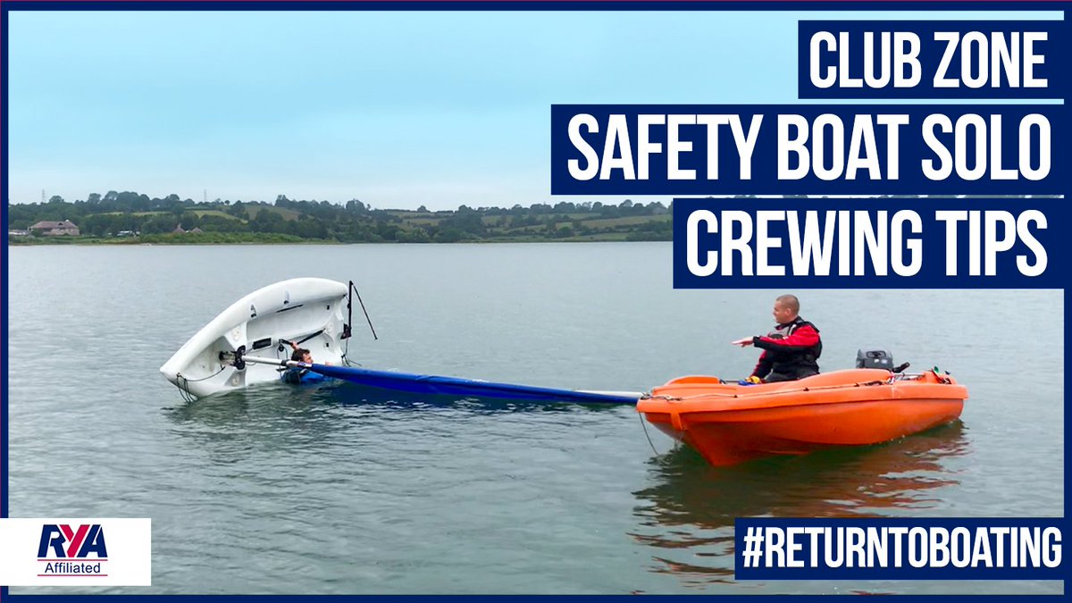 RYA's tweet photo. In this weeks Club Zone video Ben Hodgson, Regional Development Officer for the Midlands, gives us some tips and and things to consider when running a single crewed safety boat and shows us how to recover sailors in a range of scenarios -https://t.co/f2G74TYTuZ

#ReturnToBoating https://t.co/DbtNgUEJAU