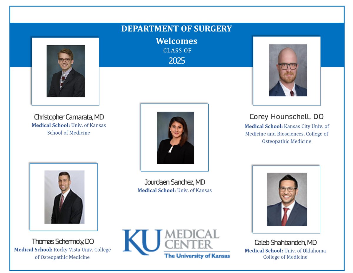 Welcome to our new surgical residents!
