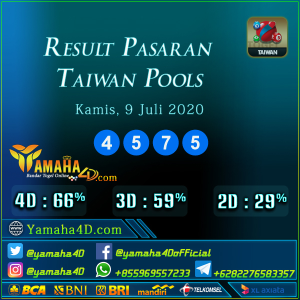 Yamaha4d Official On Twitter Pengeluaran Nomor Pasaran Taiwan Tw Tanggal 9 Juli 2020 Result 4575 Shio Anjing Selamat Kepada Para Pemenang Kunjungi Kami Juga Disini Https T Co S4iughlokb Yamaha4d Togelhariini Tiktokindo Yamaha4d Official On Twitter Pengeluaran Nomor Pasaran Taiwan Tw Tanggal 9 Juli 2020 Result 4575 Shio Anjing Selamat Kepada Para Pemenang Kunjungi Kami Juga Disini Https T Co S4iughlokb Yamaha4d Togelhariini Tiktokindo