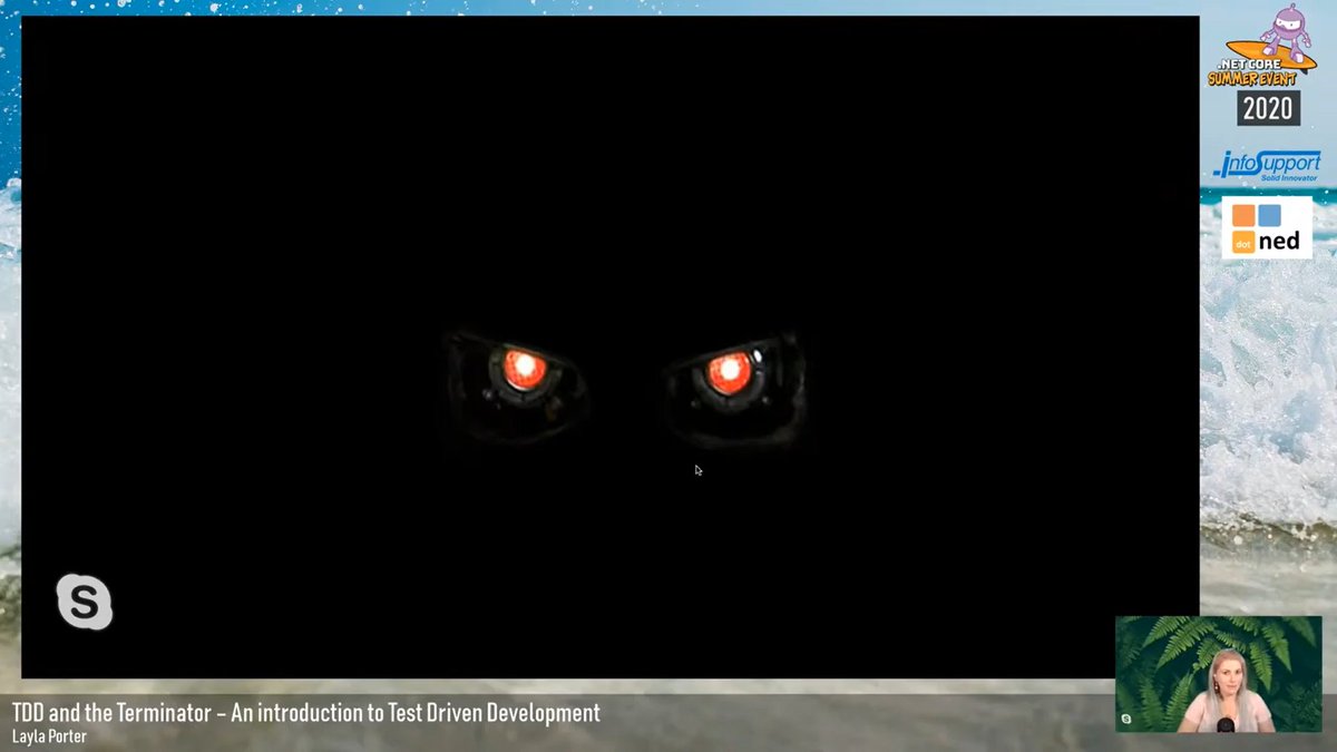 Do you want to learn all about Test Driven Development (TDD)? Then watch the talk that <a href="/LaylaCodesIt/">Layla</a> gave at .NET Core Summer Event 2020. (Also watch this talk if you're a Terminator fan!) #NETCoreEventNL 
buff.ly/3gnsuPP