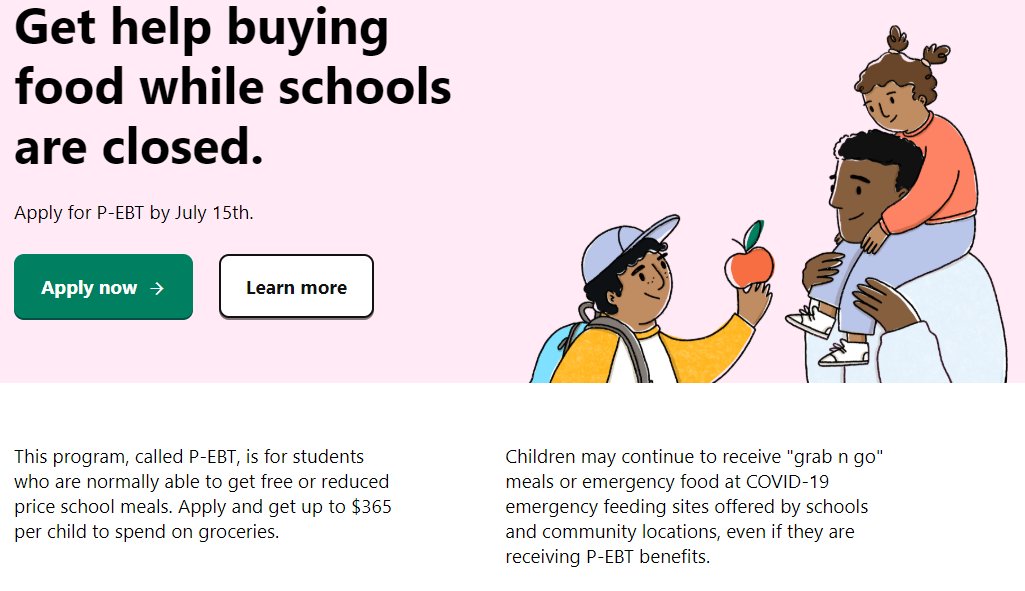 WingHo_ALH's tweet photo. P-EBT DEADLINE EXTENDED TO JULY 15! Only about half of an est. 3.8M cal children eligible to receive Pandemic-Electronic Benefit Transfer (P-EBT) benefits are signed up or got their benefit cards. Apply and get up to $365 per child to spend on groceries. https://t.co/K4vsm5dazp https://t.co/rSU66tHOr8