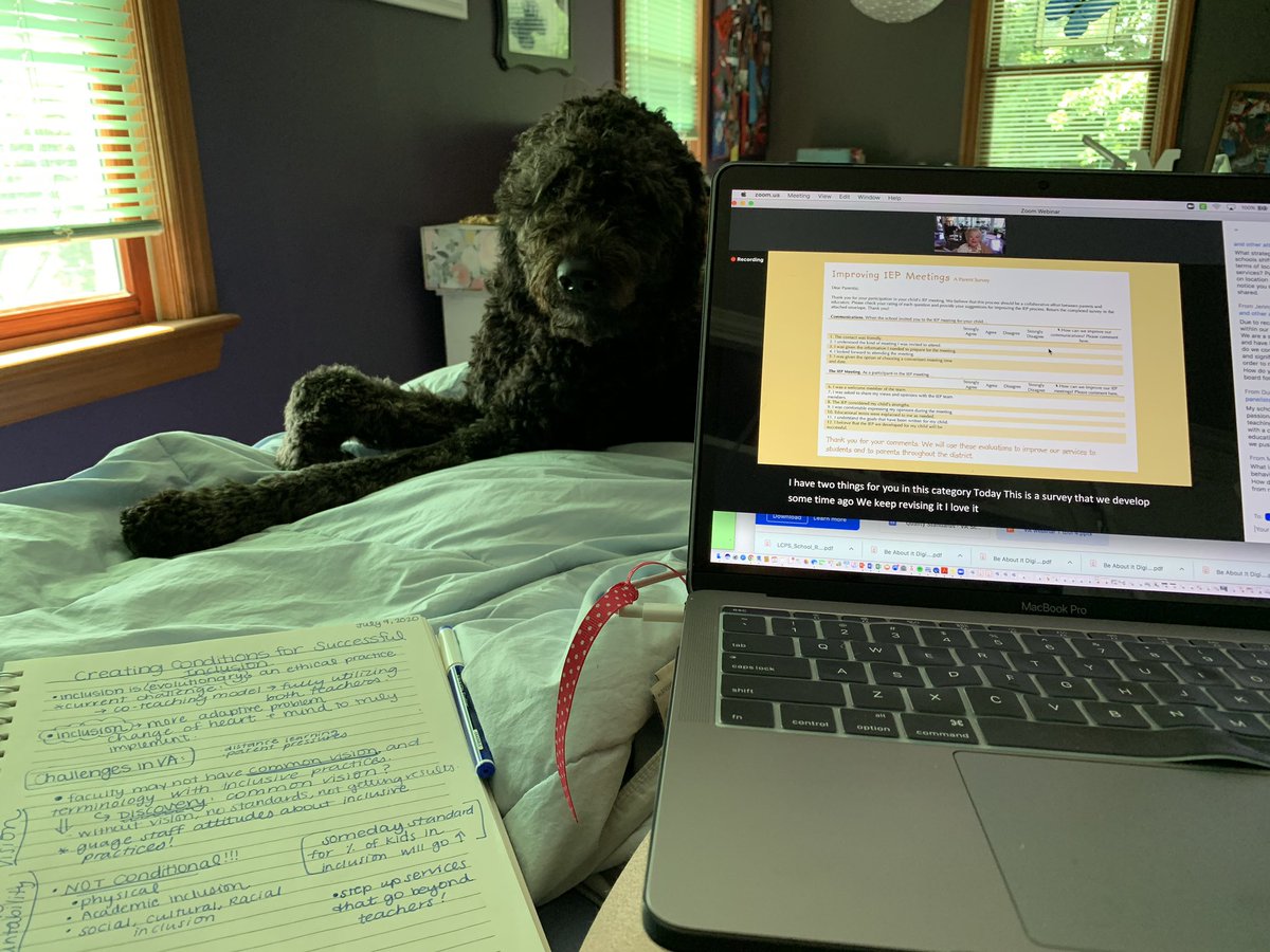 MsWarnerTeaches's tweet photo. “Inclusion is evolutionary. Inclusion is ethical.” Thank you, Dr. Stetson, for great first session on inclusive practices! Maisy and I learned so much and we can’t wait to learn even more next week! #inclusion @ShipmanJenny @MsK8Ford1 @MrsATysonLCPS @AP_Ragan @Discovery_elem https://t.co/gVyNzfM7vJ