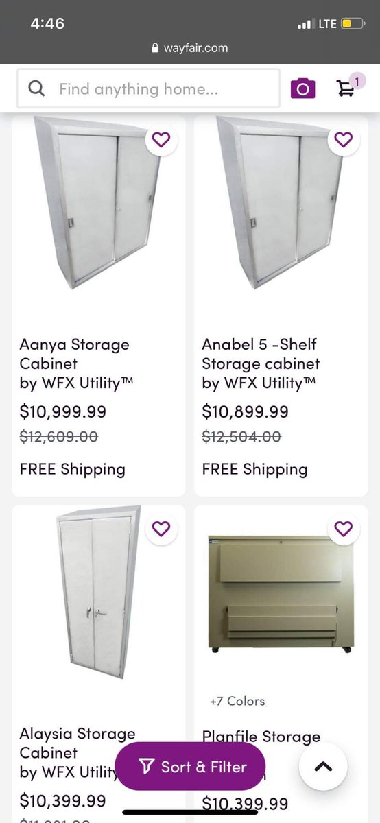 People are suspecting that they're selling people in these large boxes/storage cabinets on Wayfair. They all are the same product but have different names, all female names. And they are all priced $10-15k more than the cabinet sold elsewhere.  #ChildTrafficking