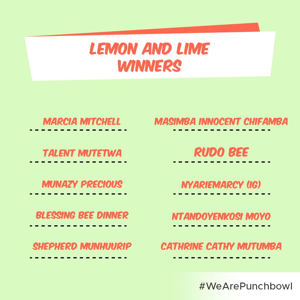 Congratulations to our winners! Please inbox us your mobile number and address.