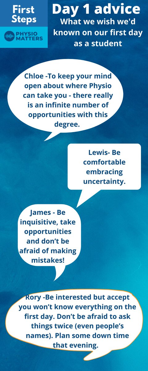 PMFirstSteps's tweet photo. What we wish we’d known on our first day as students 🧐

Let us know what you wish you’d known and we’ll share our favourites 🤩

@TPMPodcast @JackAChew @physiojack 👀👀👀 https://t.co/nn2UWRCOfr