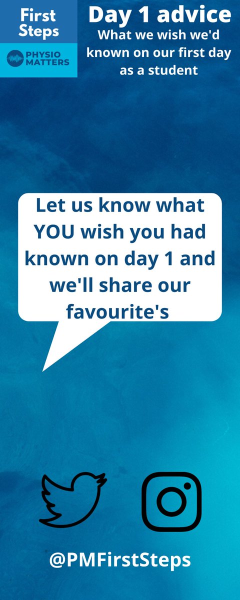 PMFirstSteps's tweet photo. What we wish we’d known on our first day as students 🧐

Let us know what you wish you’d known and we’ll share our favourites 🤩

@TPMPodcast @JackAChew @physiojack 👀👀👀 https://t.co/nn2UWRCOfr