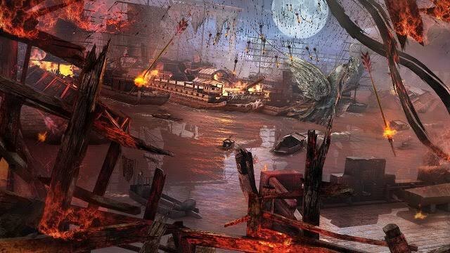 Cao Cao percaya sama Huang Gai. Terus, Cao Cao nungguin Huang Gai masuk ke kapal dia, nah kapal perang Wu ngikutin dari belakang. Kapal Wu ini isinya kayu sama minyak ikan. Pas udah deket sama kapalnya Cao Cao, dibakar deh.Terus Cao Cao kaget (gatau latah ap ngga).