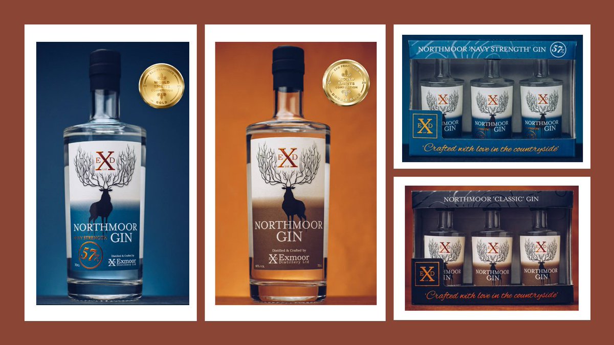 Developed from passion for fine spirits, @ExmoorDistillery is a family run distillery based in Exmoor🌳🇬🇧Due to their hard work and determination, we have a fantastic award-winning🏆 product to sell today!🥃 Please call☎️ 01363 884222 #devon #gin #supportlocal #AwardWinning