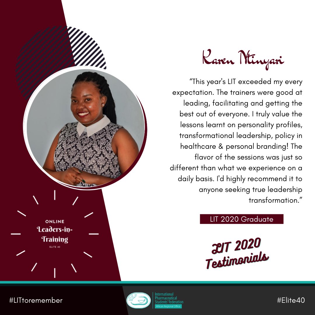 IPSFAfRO's tweet photo. [IPSF AfRO LIT 2020 Testimonials]

This year’s IPSF AfRO Leaders-in-Training is one to brag about.
#AfROLIT2020 #LITtoremember #Elite40 #AfROCares https://t.co/Ofl9pf29OV