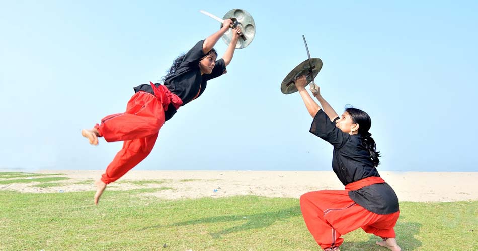 Kalaripayattu:-** it is one of the oldest martial art in world , originated in Kerala(India) in 4th century AD.** Kalari is a malayalam word means school/gymnasium/training hall.** Sage Parasurama who built temples and introduced martial arts , started kalaripayattu