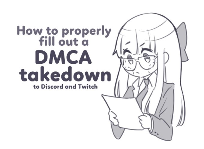 I did a little update to the DMCA form for discord
attach a template and some examples that have worked for me
https://t.co/z1oSBlV6qt 