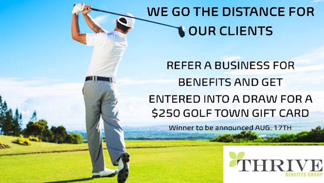 Experience the difference an expert can make on your benefit plan- count on us for exceptional service, expertise, innovation &amp; integrity. Refer a business for an employee benefit plan for your chance to win! ⛳️#employeebenefits #benefitplans #thrivebenefits #YQG #Ontario