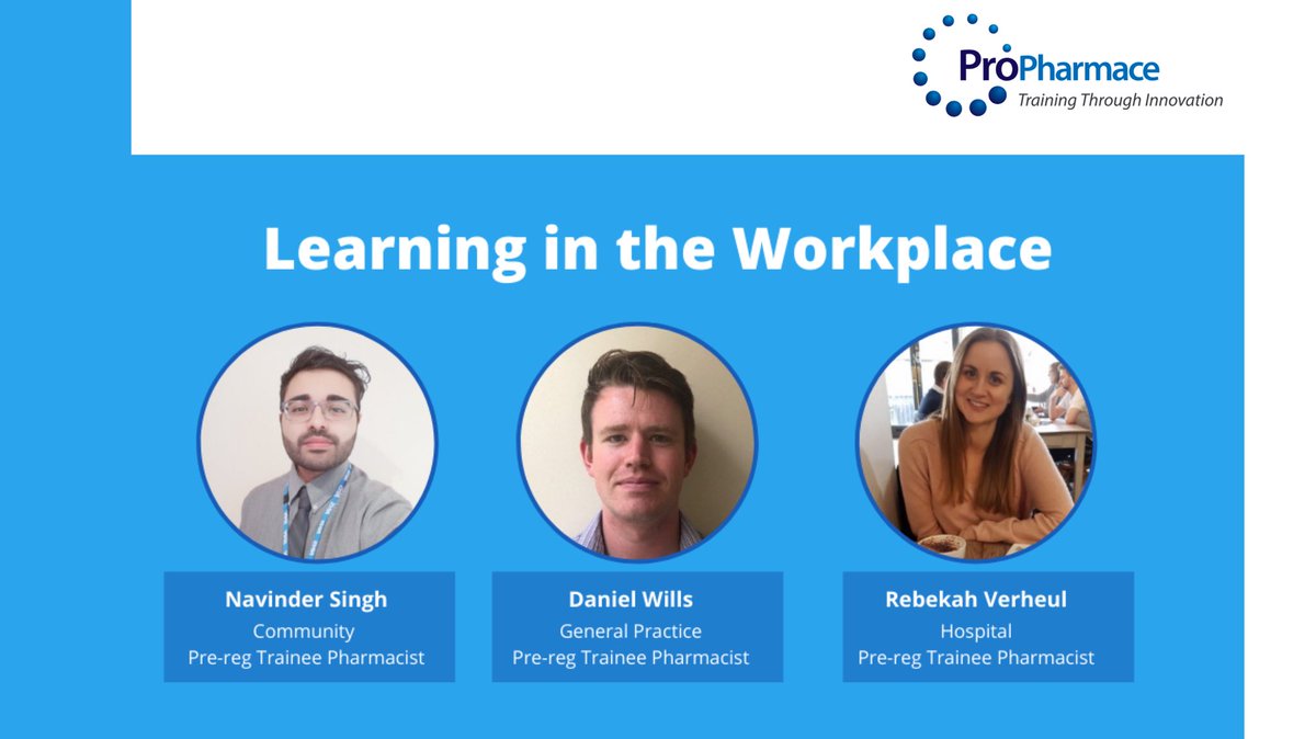 Looking forward to our 2nd webinar for our Induction Training Programme, where we will be discussing The Registration Assessment &amp; Learning in the Workplace. We’ll have a fantastic line up of #prereg trainees from different sectors of pharmacy sharing their learning experiences!