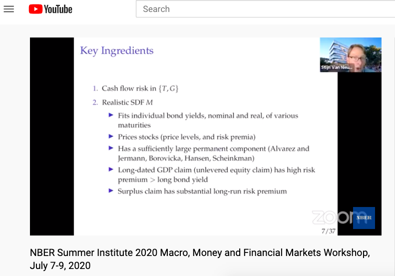 MacroPru's tweet photo. "debt is not a #SafeAsset ... it carries a risk premium". https://t.co/Tzzcspbu0J Stijn Van Nieuwerburgh #NBERSI2020 @NBerpubs https://t.co/aKicRvXXTy https://t.co/IFTZV7GJH1