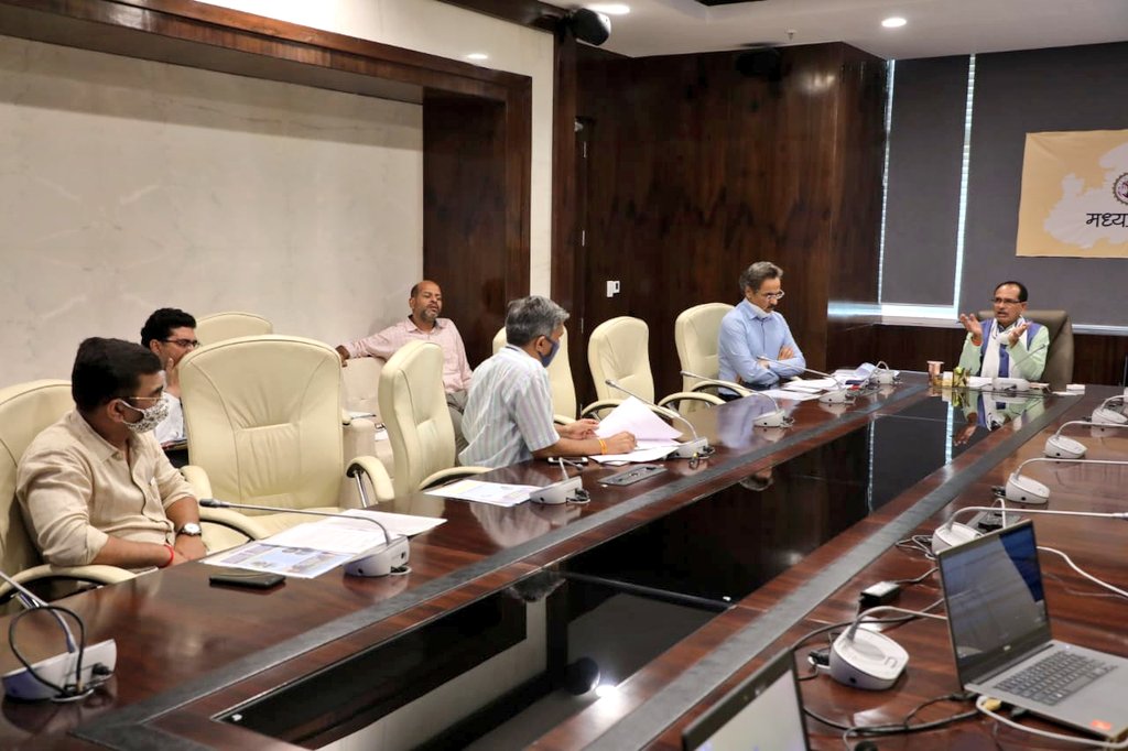 CM Shivraj Chauhan at Vallabh Bhawan Bhopal, kill corona abhiyan meeting in bhopal