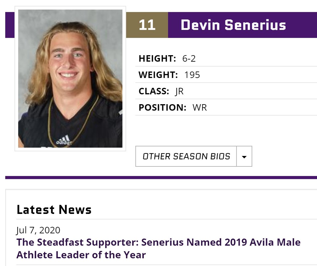 OLLAlumni's tweet photo. Congrats to #OLLClassof2016 @devinsenerius for being named the 2019 Avila Male Athlete Leader of the Year! 👏⚓️🏈 https://t.co/onD0owmyOa

#OnceALakerAlwaysALaker @WOLL_LakersFB @Avila_Athletics https://t.co/pq8Kd3evCP