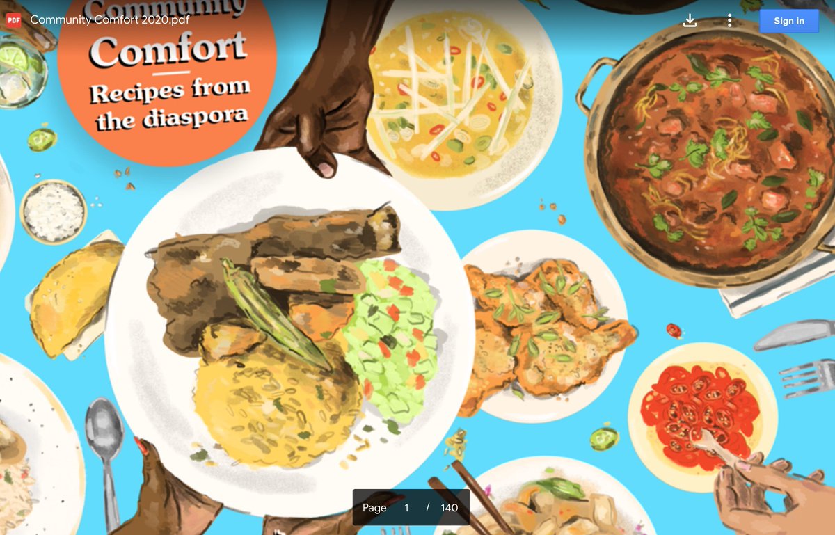 1dish4theroad's tweet photo. Just got my copy - such a great initiative! A coming together of some brilliant black & other minority chefs. A diverse collection of wonderful recipes + narrative intros. And a fundraiser for @MajonziFund, supporting families affected by Covid-19.
➡️https://t.co/t7r8MjipUf https://t.co/Duue69Yi0q