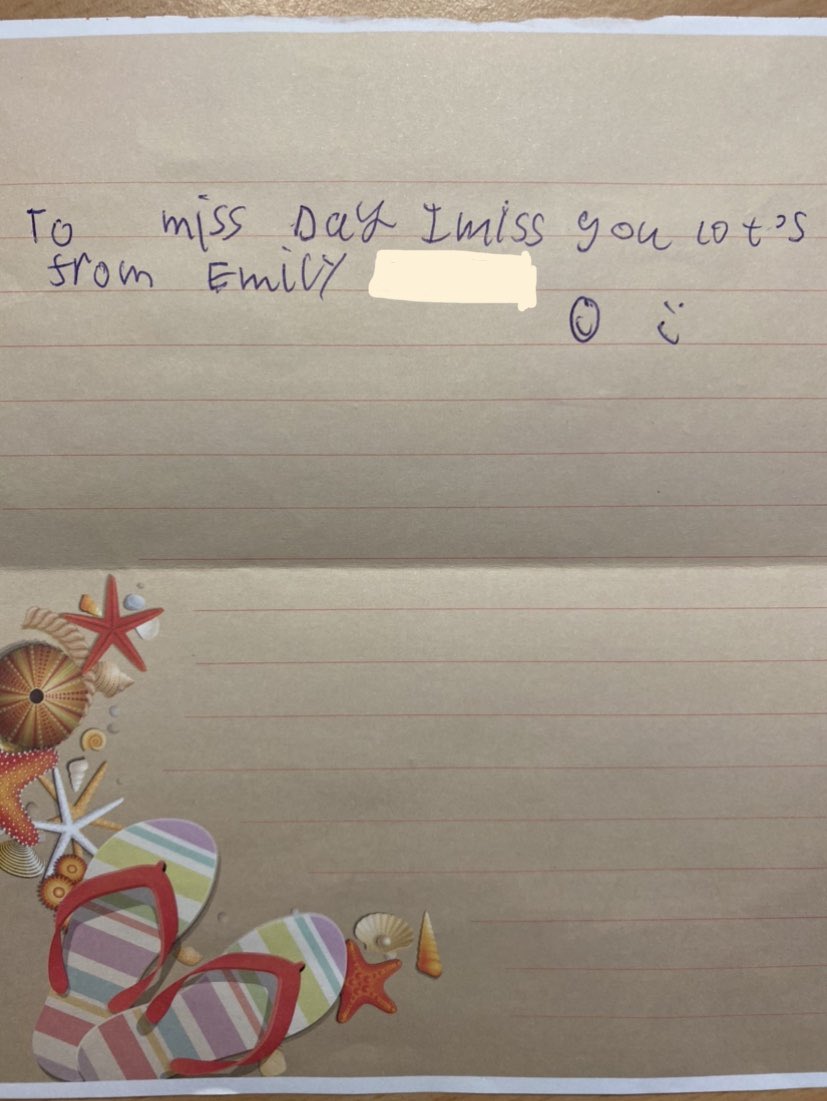 I received this lovely letter in the school post today! What a wonderful thought, thank you Emily! @AlbertPyeRavens <a href="/Jacquel59507652/">Jacqueline Sutton</a> @ActiveLearningT