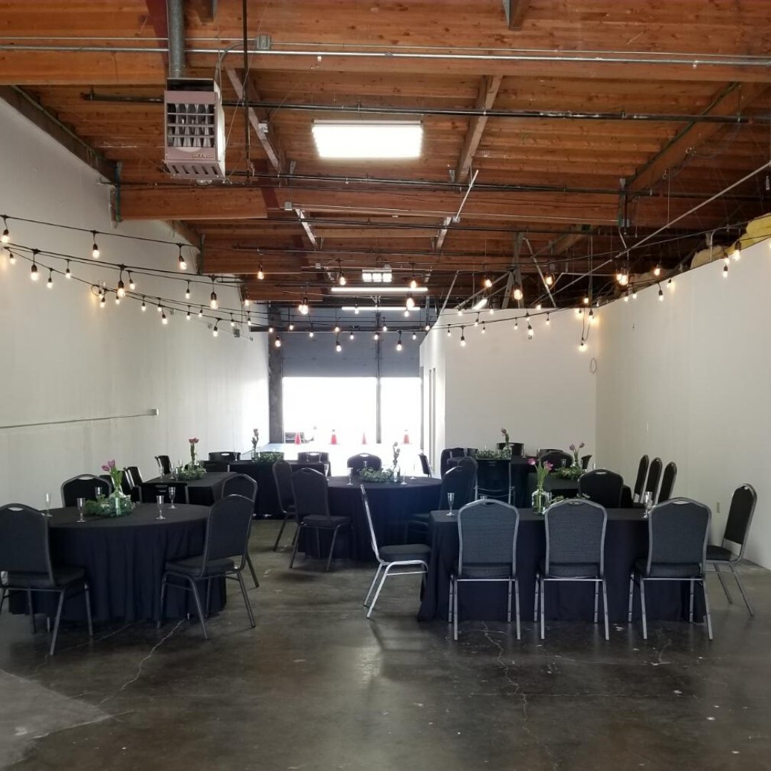 The Breeze is our 3,000+ sq ft industrial event space open at both ends for fresh air flow with indoor comfort &amp; amenities. Perfect for Socially Distant #Meetings, #Dinners, #Parties, #WineReleases, #CorporateEvents, and #TeamBuilding. | #woodinville #wine #Catering