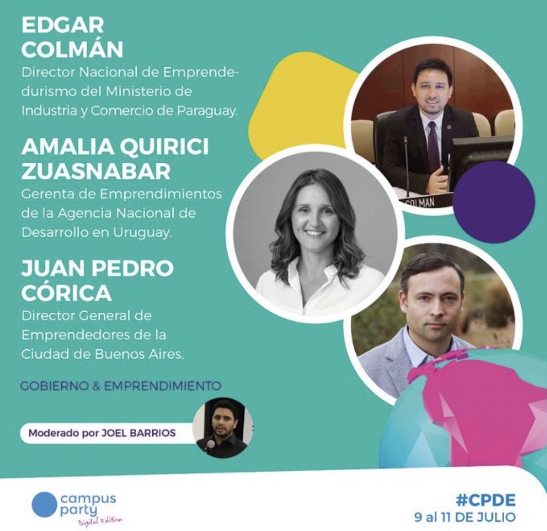 MIC_PY's tweet photo. #CampusPartyEd
💯digital para disfrutar 7️⃣2️⃣ horas de contenido en streaming
Se inicia el @campusparty❗️
Hoy desde la #Dinaem @EdgarC11 junto a @QuiriciAmalia y @jpcorica les espera a las 15h45 para comentar lo que vienen realizando para los #emprendedores desde 🇺🇾🇦🇷🇵🇾 https://t.co/GFLeP4N8kk
