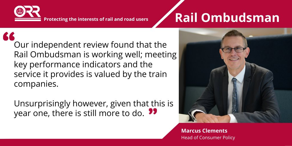 railandroad's tweet photo. When the Rail Ombudsman was established, we said that we would carry out a review of year one to look at how it is performing and the governance arrangements for ensuring its independence.

Read our latest blog for more on what the review found➡️https://t.co/Mg1TsOHSWi https://t.co/90j358myMA