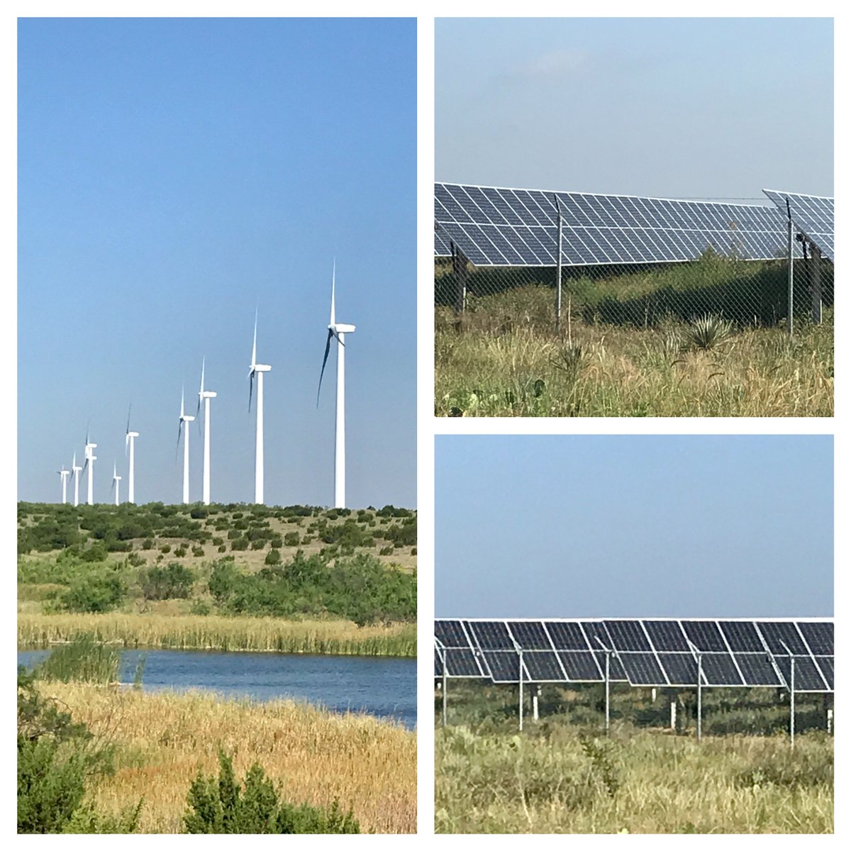 SweetwaterTXedc's tweet photo. If you want to see how #renewableenergy works in #RuralAmerica, come to #Sweetwater &amp; #NolanCounty #Texas. 1300+ turbines capable of producing over 2000 MW. 709,000 #solarpanels capable of producing 200 MW.  https://t.co/Yi0JkydLAH #ecodev #energy #logistics #PowerIngTexas #AWEA https://t.co/lTlWW025E1