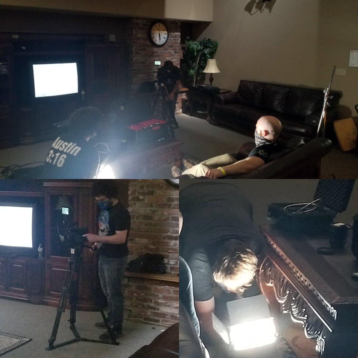 DouglasEdCenter's tweet photo. George A. Romero Filmmaking students working on a lighting project during class this morning. #DECLife #ThisIsMyFilmSchool #lightingdesign #lighting #filmschool https://t.co/k8wYdtyNSz