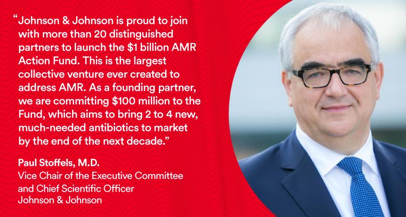 #JNJ is one of 20+ in pharma that are investing in the new <a href="/AMRActionFund/">AMR Action Fund</a>. The industry is seizing the initiative, aiming to bring 2-4 new antibiotics to market by the end of the next decade—helping save patient lives from #superbugs. Read more: bit.ly/2W3zCJt #AMR