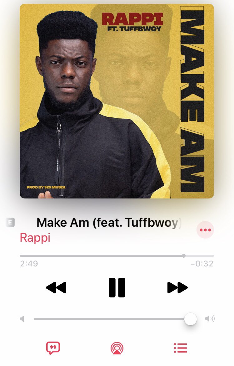 manlike_reuel's tweet photo. Rappi’s make am hits different with earphones🤯🔥....just try it #Onuanokor3y3baako #makeam @RappiPeps https://t.co/RfMi1VTIYt