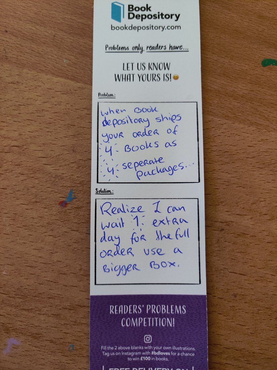 DaisyGardnerCos's tweet photo. Hey @bookdepository #bdloves ☺️
Why the fuck would you send me four separate boxes, people can wait an extra day so they're all shipped together? The fuck.
Advice for you guys: add an option "I want my order shipped together"y https://t.co/UDb5x7iTnb