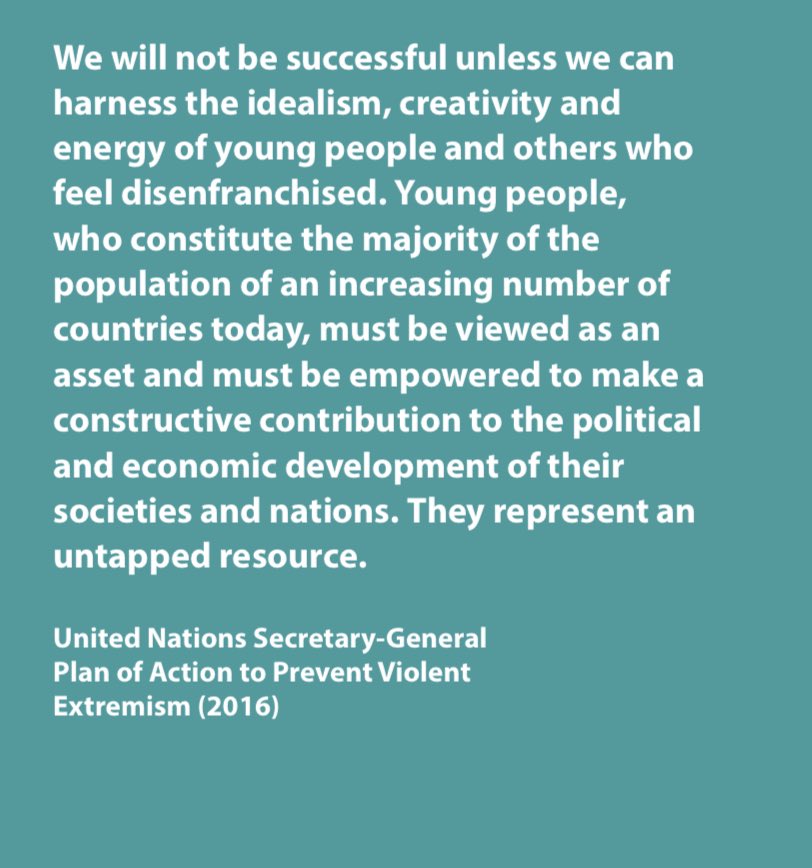 Noella_Richard's tweet photo. Thx @UN_OCT for inviting @UNDP to the #Youth & #PVE session. Powerful remarks by @ASteiner, addressing assumptions about youth & calling for smarter investments in young people as partners. Thx for mentioning #UNDPFrontlines & @UNDP_Sudan @UNDPTT @UNDPKenya examples among others https://t.co/uAh6oBURFD