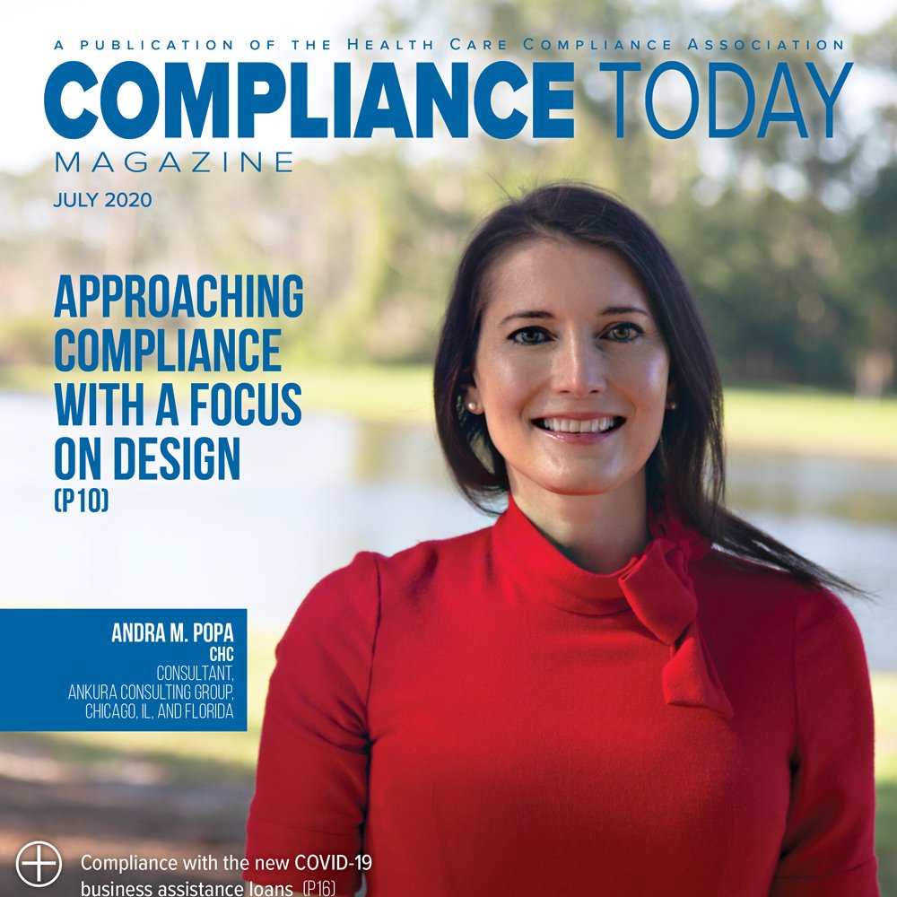 HCCAPublication's tweet photo. Check out the latest article from Marti Arvin in the July issue of Compliance Today. "Considerations for incident response: What changes during a national #healthcare disaster?" #compliance https://t.co/0Rug0DlrgP @cynergistek @theHCCA https://t.co/CWeCKeO9se