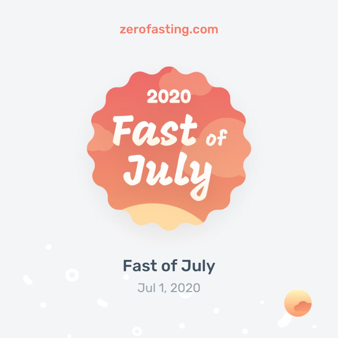 skord0's tweet photo. I just earned a new badge #FastingWithZero. Canโt wait to see what I unlock next with @zerofasting! #fastofjuly https://t.co/JK4znyPO8g