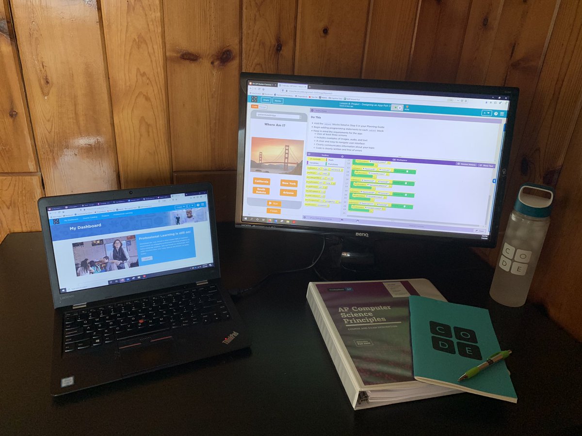 ErinMarieMath's tweet image. I had a great time working on creating an app with my peers during code.org training today! #CSforOH @Battelle @TeachCode