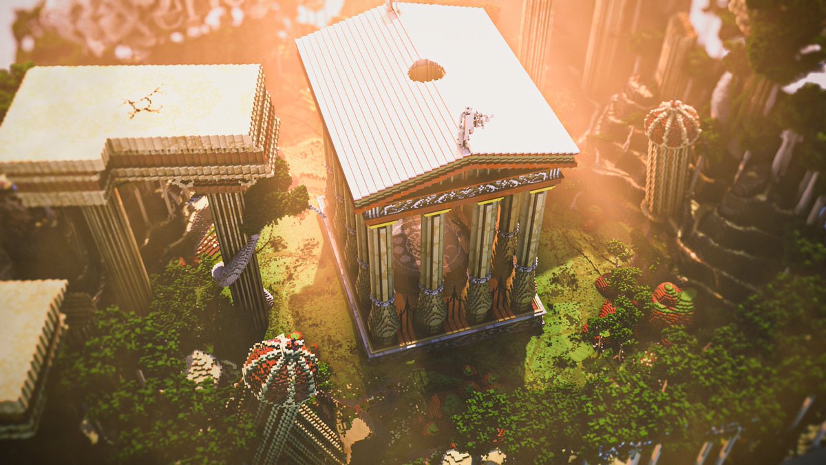 AkanonTeam's tweet photo. 🏛️ Greek Hub Build ! 

📸 Render by @iSkeletonzHD !

----------------------------------

#Minecraft #build #voxelart #team #akanon #render #project #我的世界 https://t.co/FbD3n8Hcfh