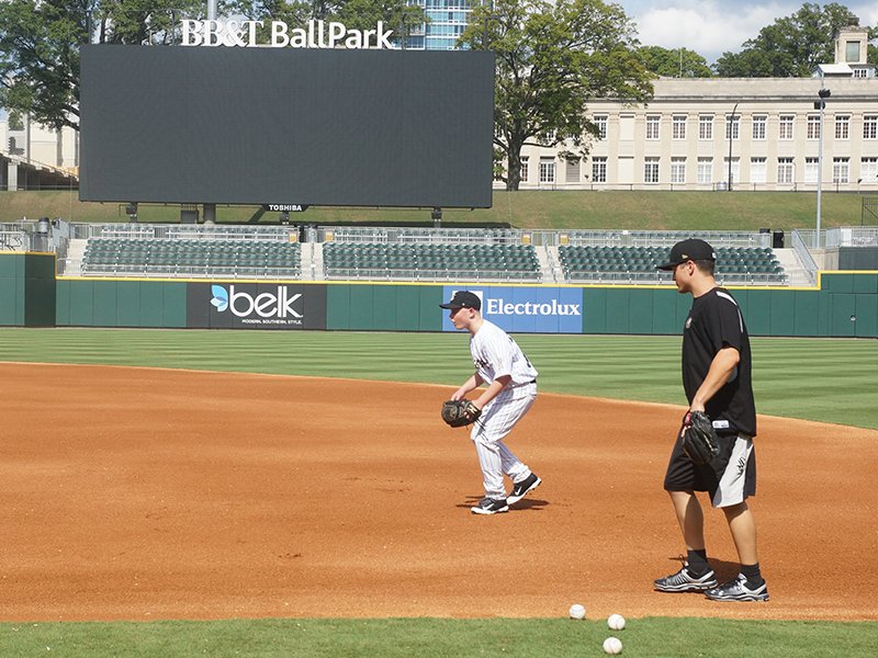 Eli took grounders at first base with  @Jirsh9 that day.  #EliStrong