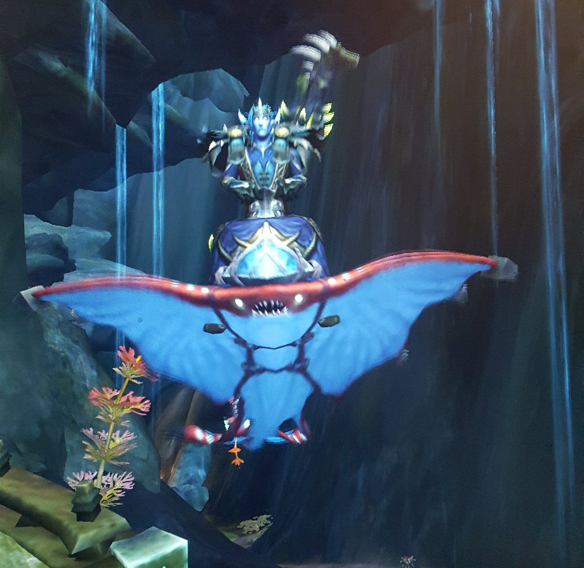 lilgamerman's tweet photo. Took months to grind the reputation and then the currency to get the unshackled waveray mount but finally got it today. Another long grind over! Only visit nazjatar for the  soundless mount now!
#worldofwarcraft #Warcraft https://t.co/UuUxgFIus7