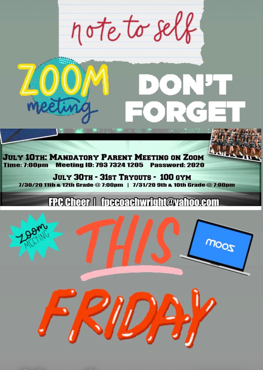 FPC_Cheer's tweet image. If you are interested in trying out for cheer make sure you are on the zoom call tomorrow, FRIDAY 7/10 at 7pm to go over all the details and information.  
Please also make sure that you have followed the link to the sign-up!!!
📣 #GOBULLDOGS
Sign-up - docs.google.com/forms/d/e/1FAI…