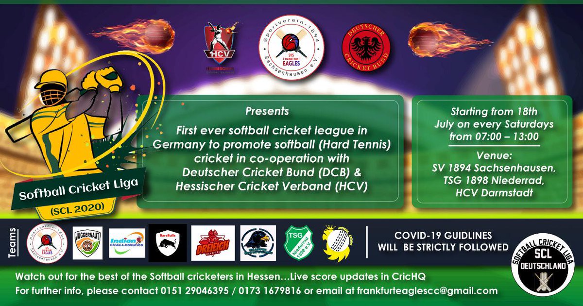 SVSEaglesCC's tweet photo. One more week to go...#SCL2020 @Cricket_Germany https://t.co/eYBo4Ng9wF