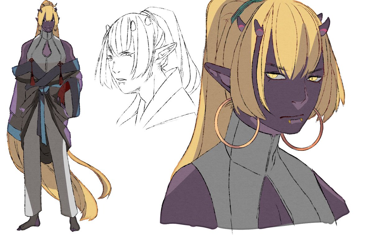 FroggoLog's tweet photo. Art update:
My Oc LIRO character redesigned
&amp;
My Oc Shin (right) with @I0MA_96 (center) and @Burger_Kweenn (left) ocs https://t.co/yyS7zPWrSZ