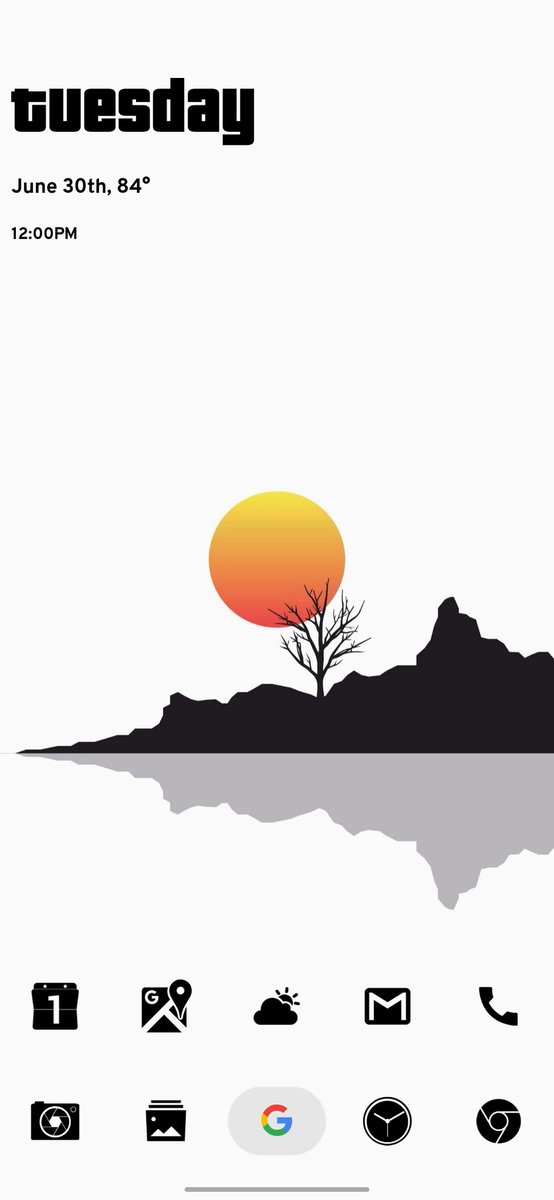 victor_jr27's tweet photo. June set up. Minimalistic. Black/White w/ the orange accent color. ⚪⚫🟠
#Android #OnePlus6t #oneplus #customization #kwgt #novalauncher #zwarticons #nebbiakwgt #google https://t.co/L8PFz6Pm8g