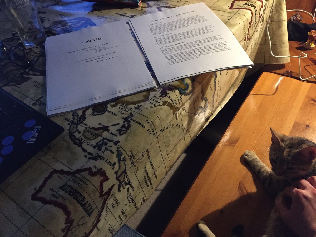 LadyWhoBakes's tweet photo. Moral support for writing assignment provided by KitCat https://t.co/jg9GStzo6l