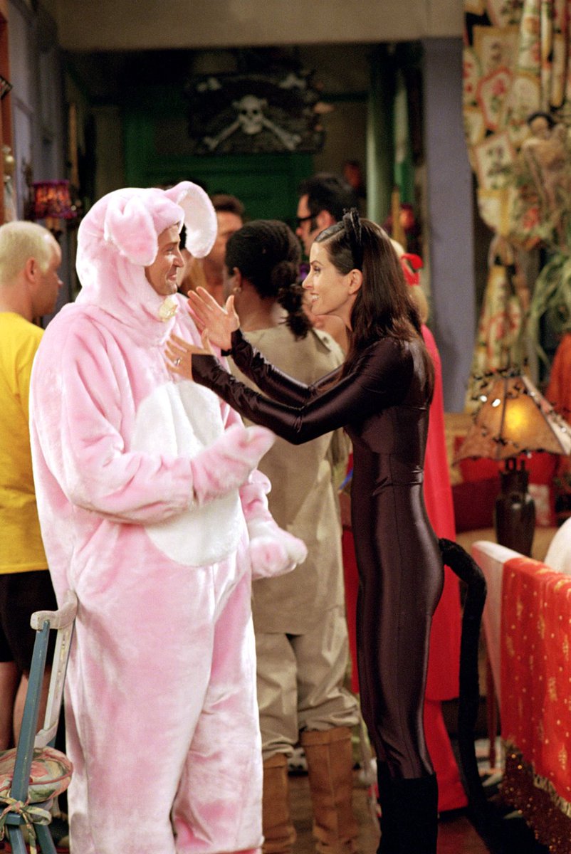 4: Mondler will do anything for each other: Monica accepts Chandler's perceived kink. Chandler looks for sperm donors. Monica hires a stripper. Chandler dresses up like a pink bunny. Both willing to do things they don't want to because of how much they love each other. 16/