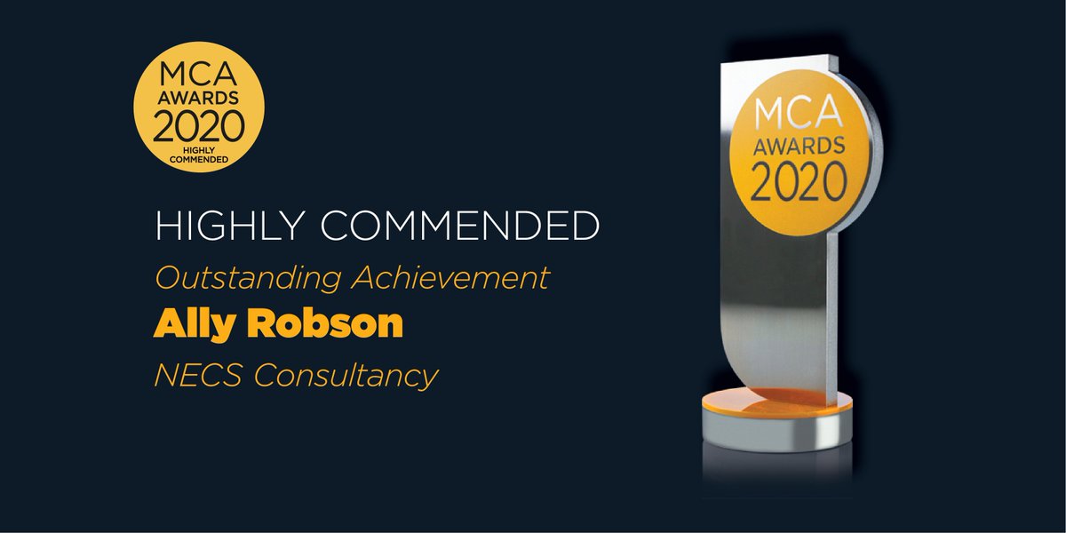 RobsonAlly's tweet photo. Over the moon to be #HighlyCommended in the Outstanding Achievement category at tonight’s #MCAawards.  Huge admiration and gratitude to the NECS Consultancy team @NHSnecs. Commendation is a recognition of all our hard work #TeamWork @NHSEngland 
Well done to everyone @TheMCA_UK https://t.co/adziBNOWVi
