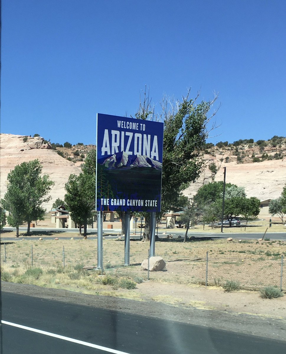 Crossed into Arizona... only 85 degrees. This ain’t bad ... yet!