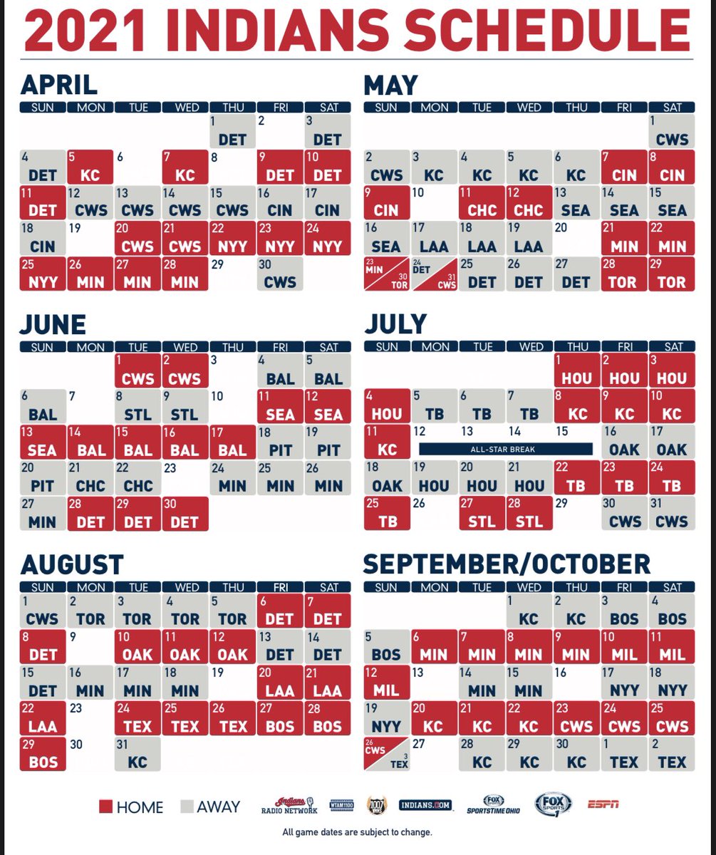 CleGuardians's tweet photo. The schedule you've all been waiting for! https://t.co/L5gh86sEye