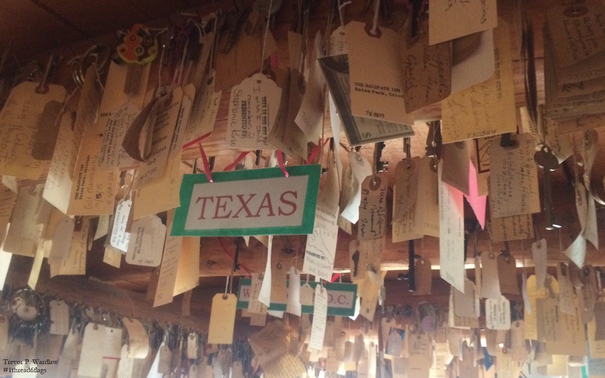 1thread6flags's tweet photo. I visited the Baldpate Inn in Estes Park, Colorado, several days ago and spent time in the Key Room – the collection includes keys from the Pentagon, Mozart’s wine cellar, Westminster Abby, and quite a few from the Lone Star State!
#TexasRepresented
#TexasProud https://t.co/pneQVVp83v