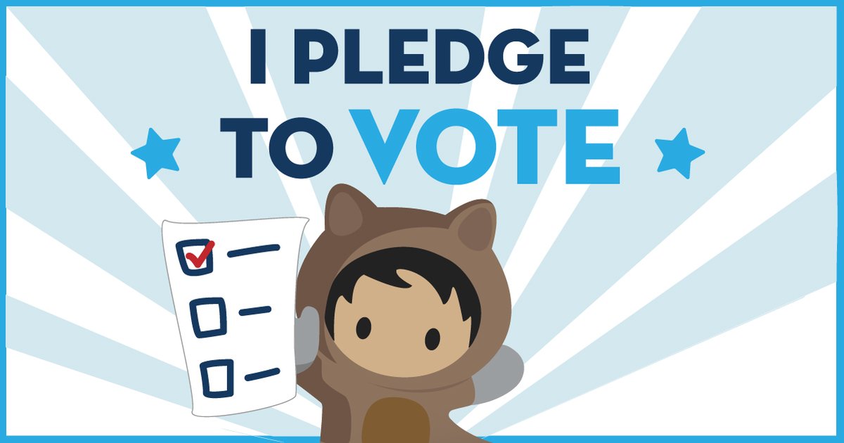 salesforce's tweet image. We have always encouraged our employees to be civically minded. To help further opportunities for engagement we will honor national Election Days as holidays in our employees’ respective countries.

Make your voice heard. Vote. 🗳️