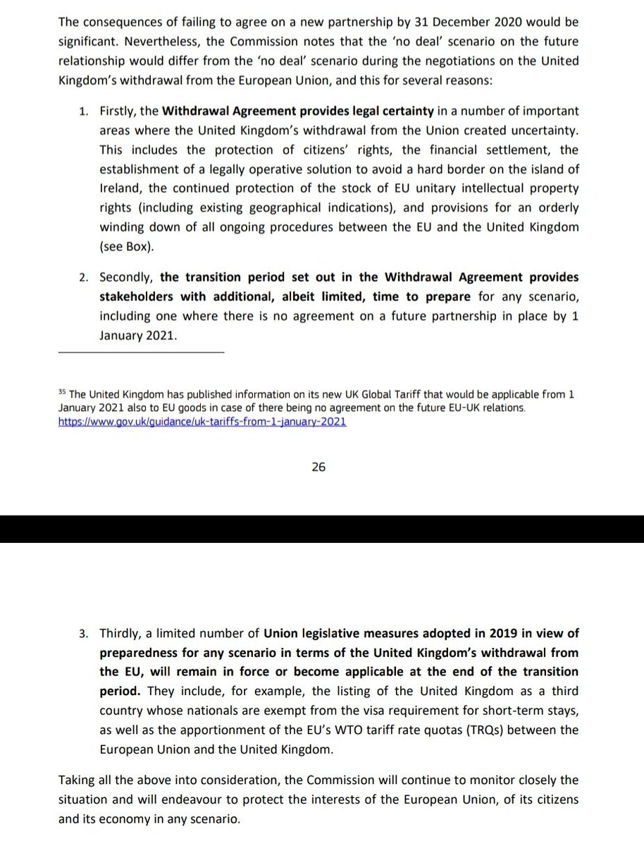 16/ Finally what happens in a "no trade deal" scenario? The withdrawal agreement is still in force, and some prior "no deal" legislation applies. There's no mention of the possibility of proposing fresh "no trade deal" legislation.