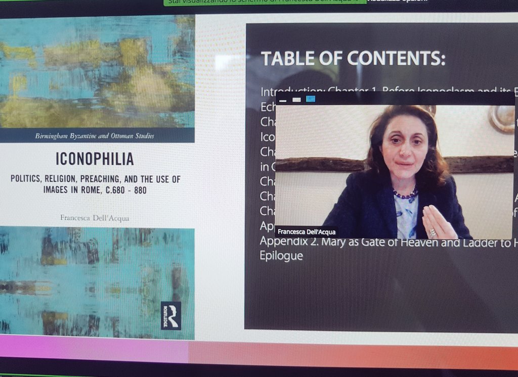 Francesca_Me's tweet image. @Franziat4oaks delights the audience talkin&apos; about her new book Iconophilia, also answering the interesting questions she&apos;s been asked! 
#IMC2020 #vImc